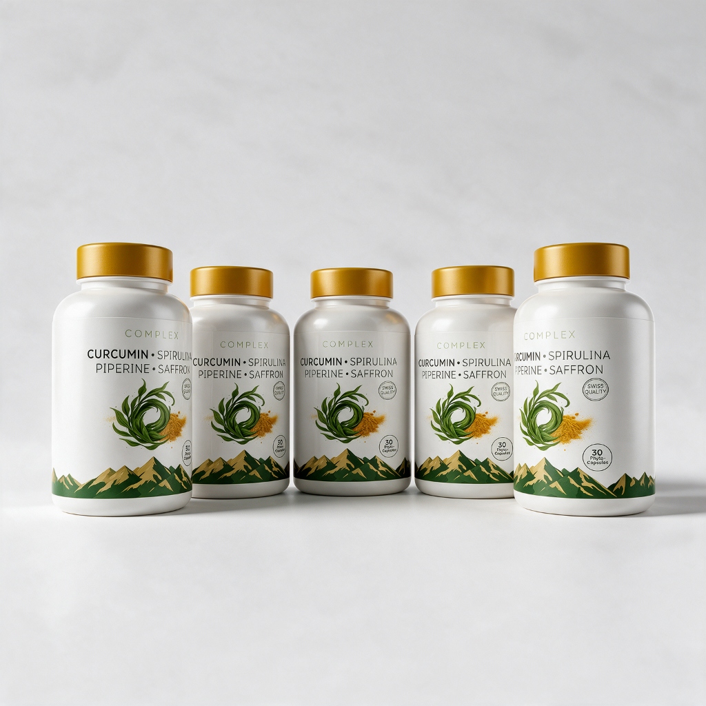 5 Flaconi COMPLEX CURCUMIN SPIRULINA
